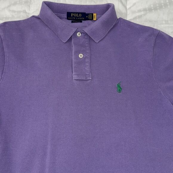 Polo by Ralph Lauren Purple Classic Polo Shirt size medium- good used condition - Picture 4 of 6